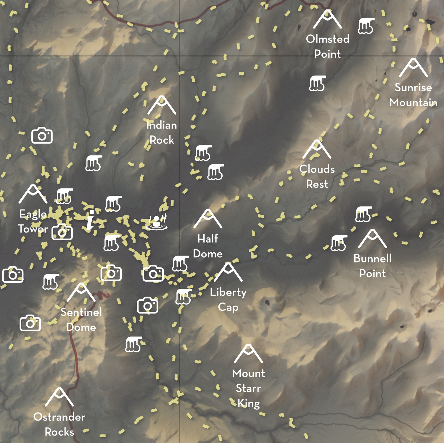 Yosemite National Park - Artistic Map Print