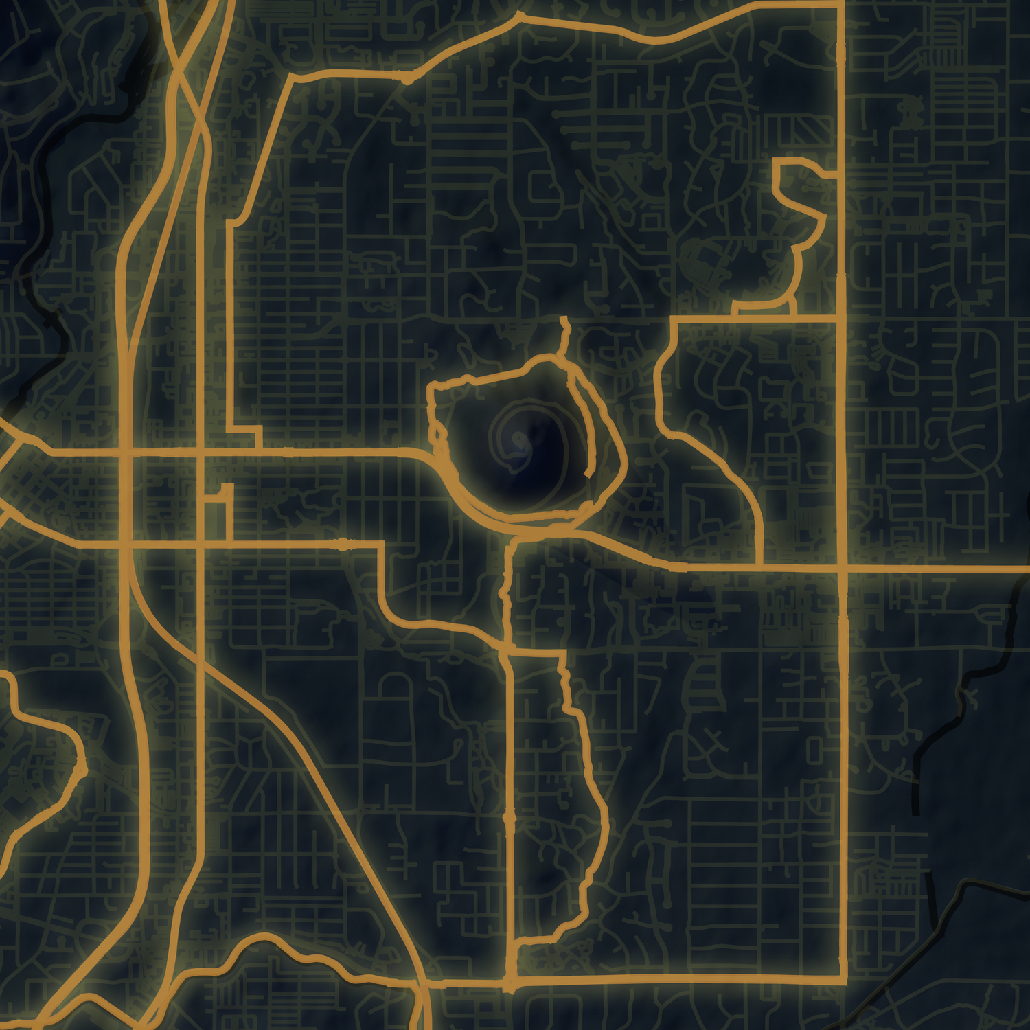 Bend Oregon - Artistic Map Print