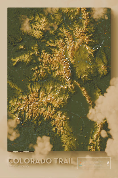 Colorado Trail - Artistic Map Print