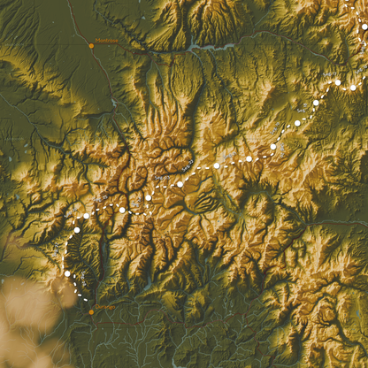 Colorado Trail - Artistic Map Print