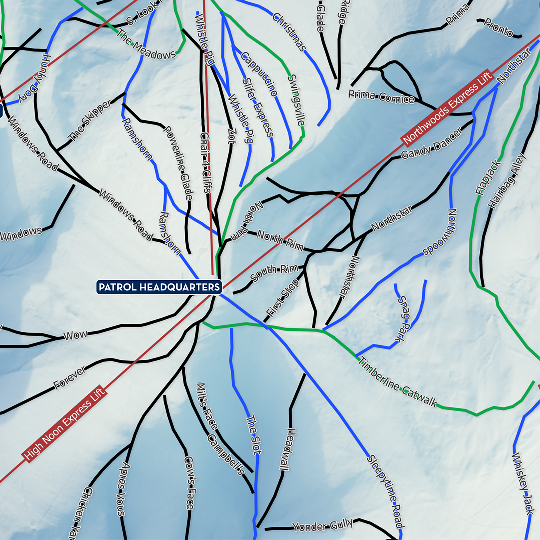 Vail Ski Resort - Artistic Map Print