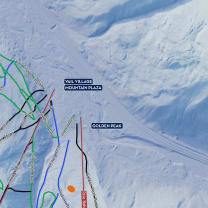 Vail Ski Resort - Artistic Map Print