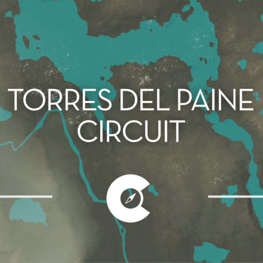 O/W Circuit Artistic Map Print - Torres del Paine