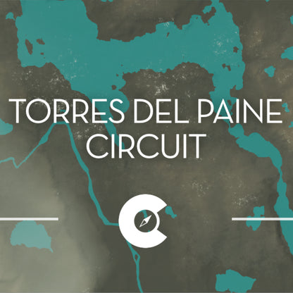 O/W Circuit Artistic Map Print - Torres del Paine