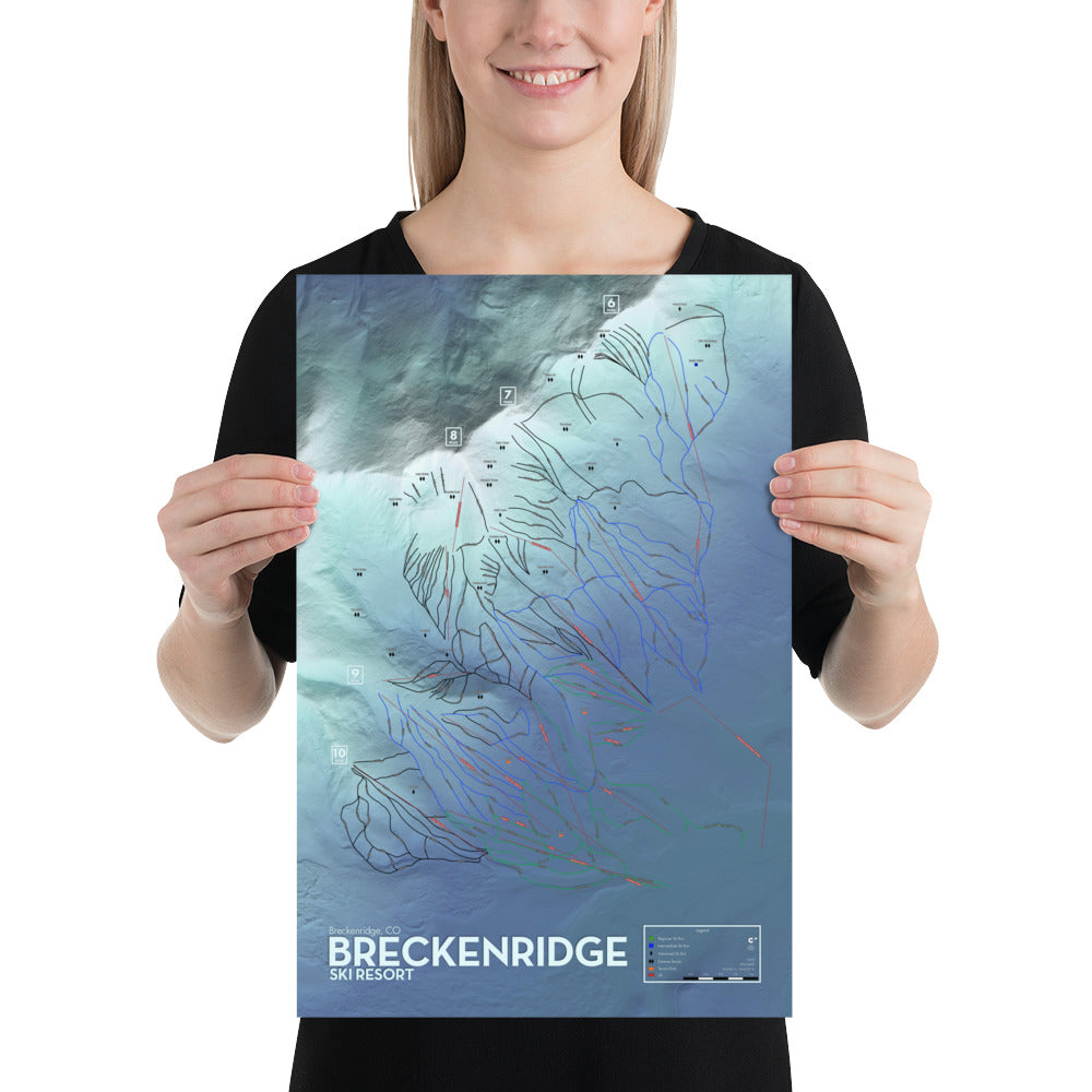 Breckendridge Ski Resort Artistic Map Print