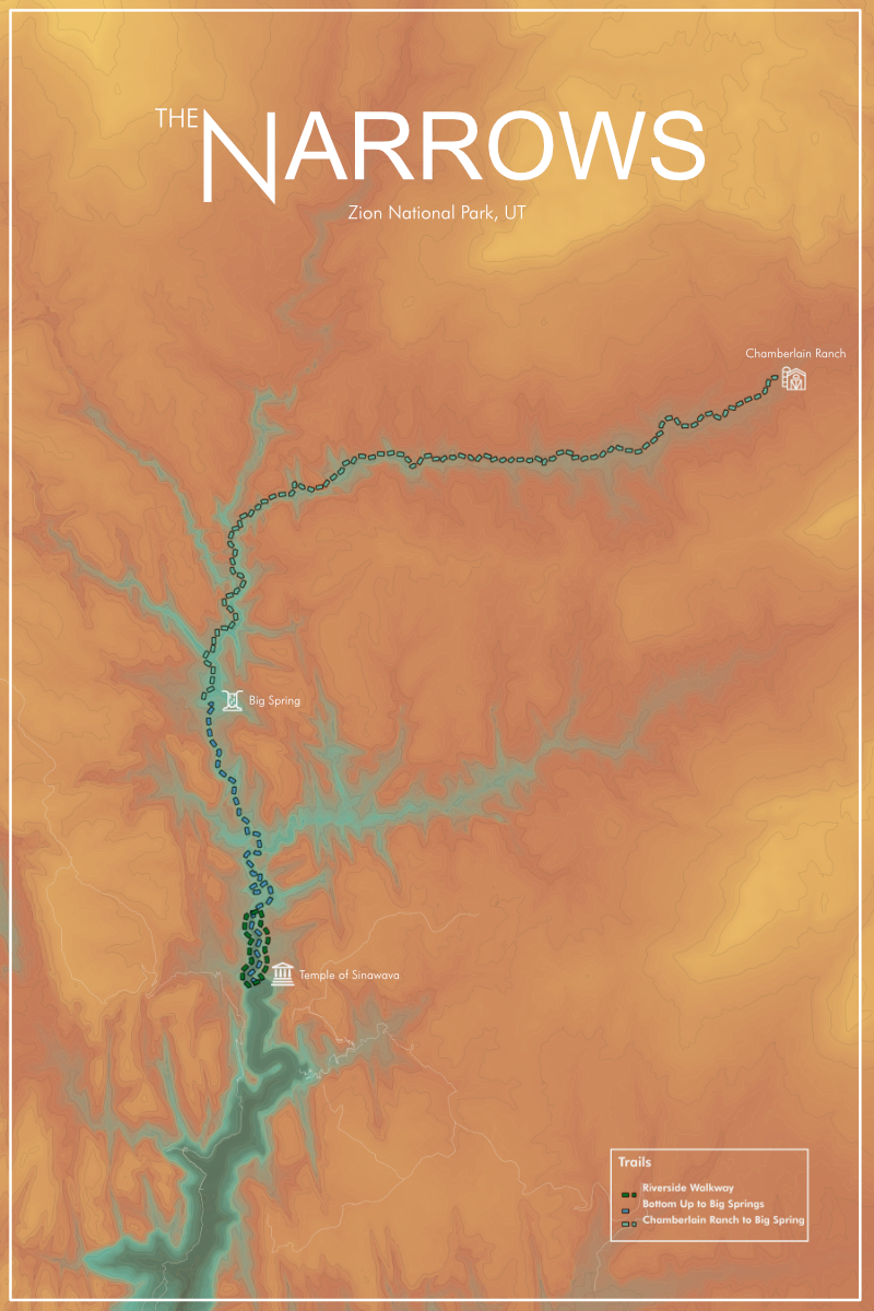 Narrows Artistic Map Print