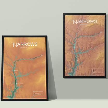 Narrows Artistic Map Print